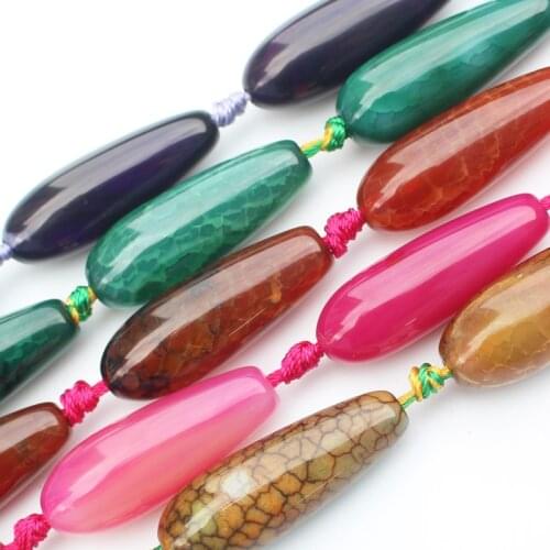 Multicolor agate 8-10x37-40mm Waterdrop beads 8pcs , DIY Jewelry Making Beads ,We provide mixed wholesale for all items