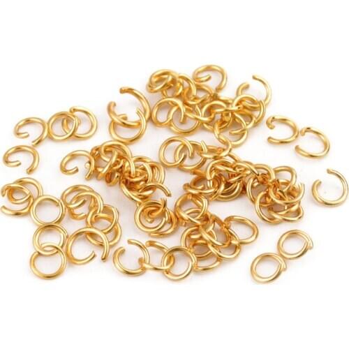 200Pcs/Set 4/5/6/7/8mm Stainless Steel Split Rings Open Jump Rings Connectors Necklace Bracelet Connector For Jewelry Making