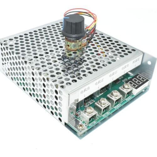 12V 24V 36V DC Motor Speed Controller 60A Digit Display High Power Motor Governor with Switch Potentiometer, 0-100% Adjustable
