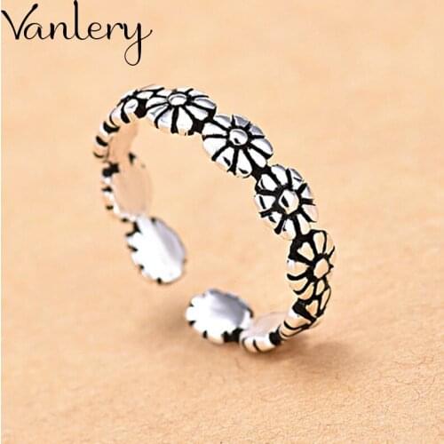 Luxury Brand Flower Rings For Women Wedding Statement Jewelry Valentines Gifts Lover Finger Ring