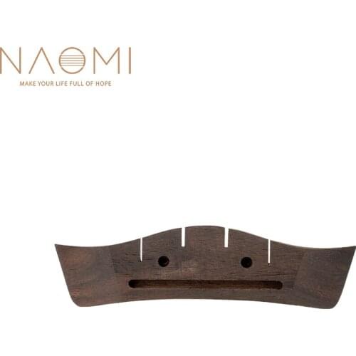 NAOMI String Instruments Ukulele Rosewood Bridge For 26 Inch Tenor Uke Unslotted