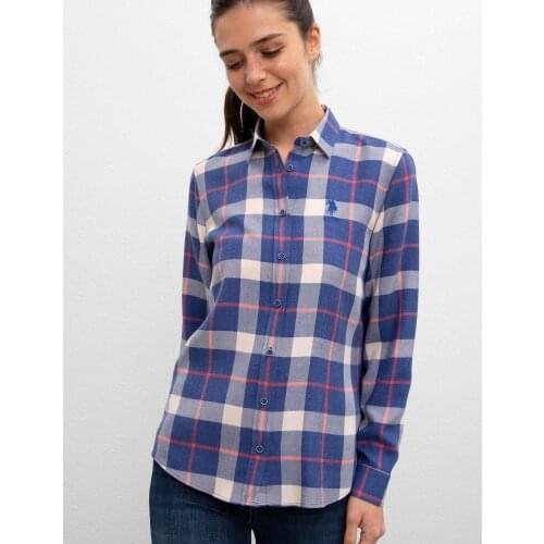 Женские синие рубашки U.S. POLO ASSN China At AliExpress
