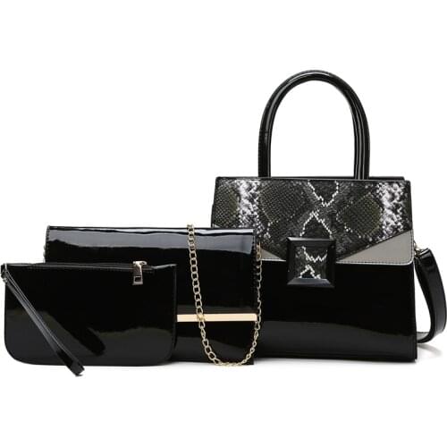 High Quality Women Pu Leather Handbags Fashion Ladies 3 Pieces Set Shoulder Crossbody Bag Designer Female Tote Messenger Bags