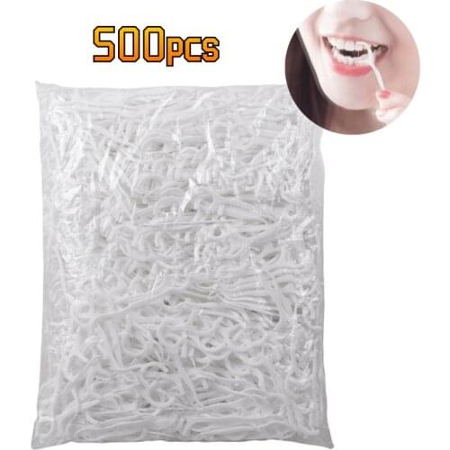 Dental Floss Picks High Toughness Toothpicks Sticks 500pcs Polyethylene Oral Care Hygiene Toothpick perfect for Family,Hotel
