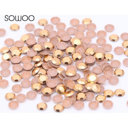 1440pcs/lot lead free Hot Fix Studs LT.Gold color Wholesales Hot Fix nailhead Iron On Rhinestud baby rhinestone