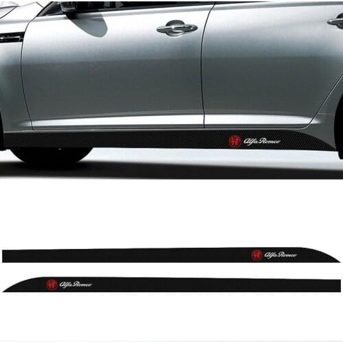 2pcs Car Logo Side Decal Side Skirt Car Stickers For Alfa Alpha Romeo 159 147 156 Giulietta 147 159 Mito KEYRING Car Accessories