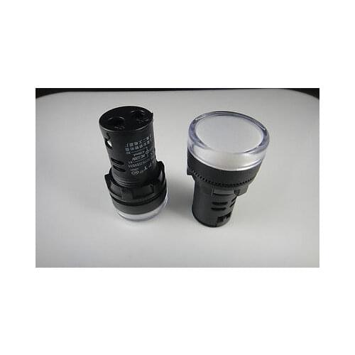 5pcs 12V 16mm White LED Power Indicator Signal Light