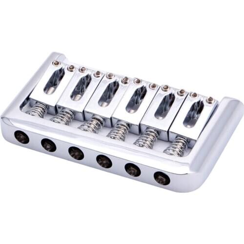 Chrome Electric Guitar Hardtail Top Load Bridge 6 String Fixed Hard Tail Parts Guitar Part Accessories