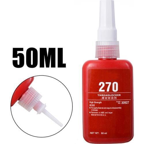 1 Bottle 270 50ml High Strength Screw Thread Locker Threadlocking Anaerobic Adhesive Glue for Threaded Connections