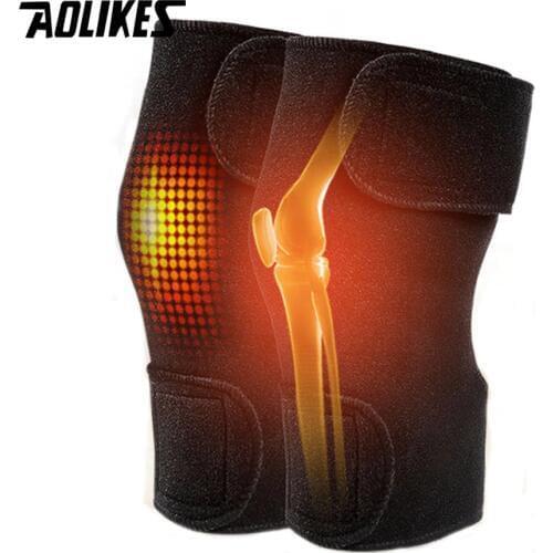 AOLIKES 1 Pair Tourmaline Self Heating Knee Pads Magnetic Therapy Kneepad Pain Relief Arthritis Brace Support Patella Knee Pad