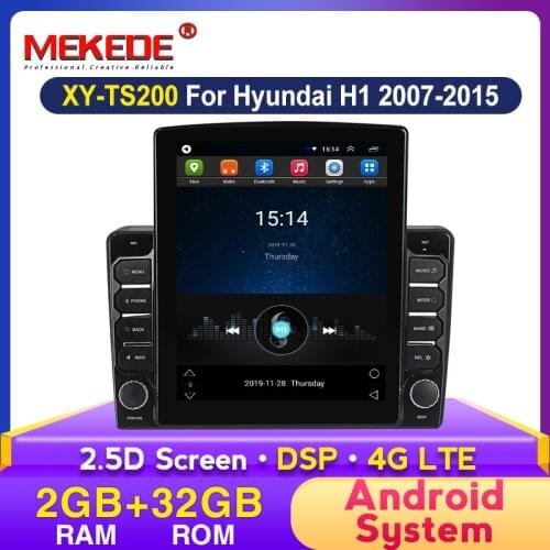 MEKEDE 2+32G 9.7" Tesla Screen Android Car Multimedia Player for Hyundai H1 Grand Starex 2007-2015 2 Din Stereo GPS Navigation