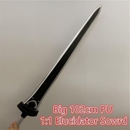 1:1 Big Sword SAO Asuna Weapon Sword Kirigaya Kazuto Elucidator Wide Epee Cosplay Sword PU Figure Model Toy 102cm