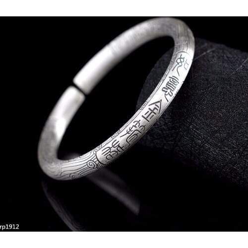 KJJEAXCMY Boutique jewelry Foot silver 999 Yaguang Xiangyun Ruyi gold hoop stick fashion handmade unisex bracelet