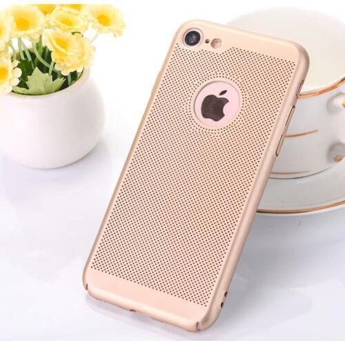 Ultra Thin Phone Case For iPhone 6 6s 7 8 Plus Hollow Heat Dissipation Cases Hard PC For iPhone 5 5S SE Back Cover Coque X