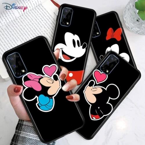 Black Mickey mouse For Realme V15 V5 V3 Q2 Q2i X50 X7 X3 superzoom X2 C17 C15 C12 C11 C3 C2 Pro 5G Soft Phone Case