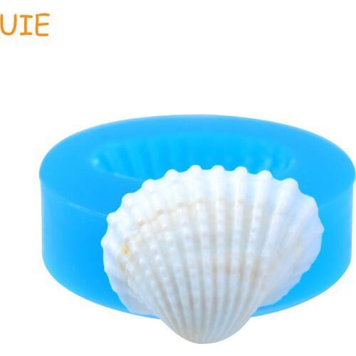 DYL566U 26mm Sea Shell Flexible Silicone Mold - Fondant, Cake Decoration, Resin Clay, Chocolate, Cookie Biscuit, Jewelry Making
