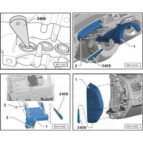 3409 TOOLS FOR VW CAR INTERIOR DISASSEMBLY