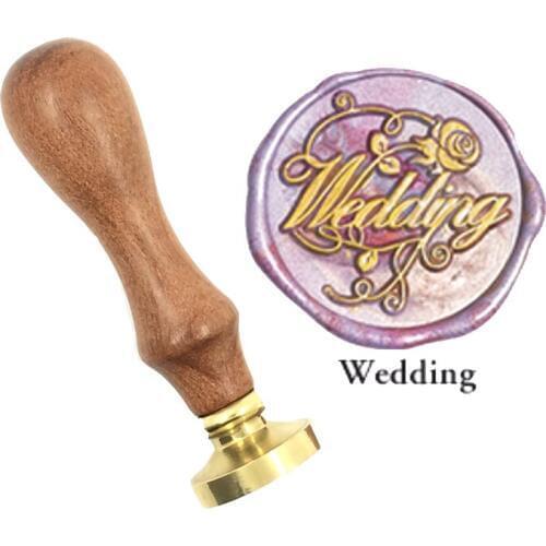 Exquisite Paint Wax Stamp wedding brass stamp wood handle,DIY Ancient Seal Retro Stamp,Personalized Wax Seal High Quality08