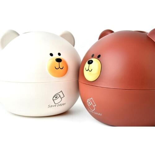 Cute Cartoon Bear Tissue Box Roll Paper Storage Case Holder Napkin Container 203F