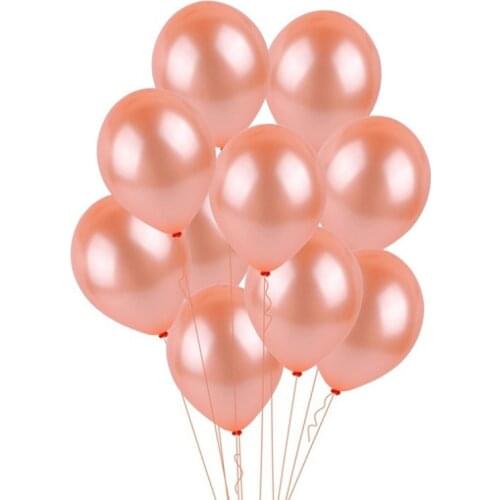 10pcs 12 inch rose gold pearlescent latex balloon set festive decoration wedding atmosphere layout balloon set