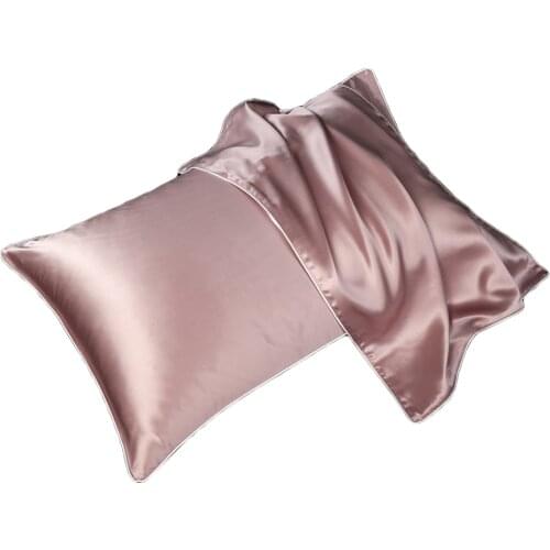100% Silk Pillowcase High Standard Pure Satin Soft Mulberry Plain Pillow Cover for Bedding Single Side Pillow Cases