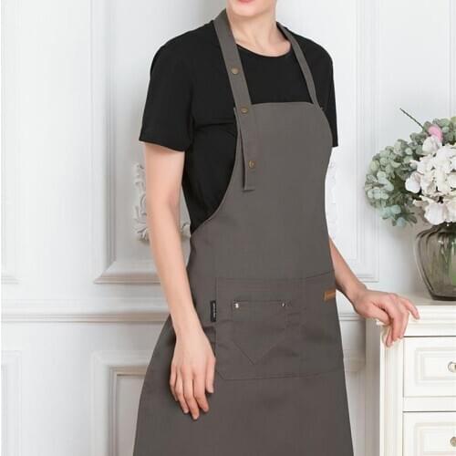 Solid Cooking Kitchen Apron For Woman Men Chef Waiter Cafe Shop BBQ Hairdresser Aprons Bibs Kitchen Accessory