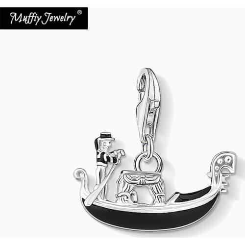 Charms Pendant Venice Gondola 925 Sterling Silver Fit Bracelet Europe Jewelry Accessories Romantic and Cute Gift For Women Men