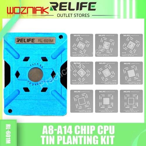RELIFE RL-601M 7in1 Universal CPU Reballing Stencil Platform For iPhone 6-12 Pro Max IC Chip Planting Tin Template Fixture Tools