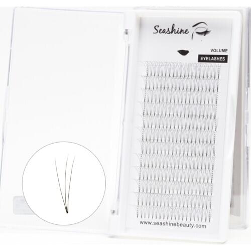 SeashineBeauty Korean silk 3D Premade Fans Short Stem Volume Lashes makeup Eyelash Extensions lash extension supplies