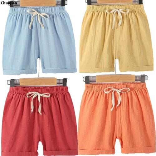 100 Cotton Summer Children Shorts Candy Color Solid Sports Shorts for 3 to 14 Years Boys Shorts Kids Beach Pants Girls Panties