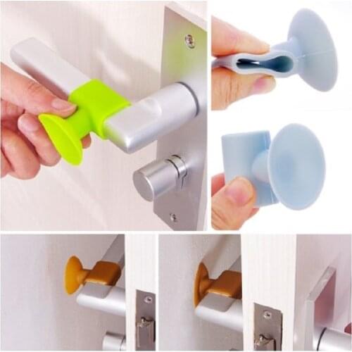 Silicone Door Handle Knob Crash Pad Wall Bumper Guard Stopper Anti Collision Suction Pads