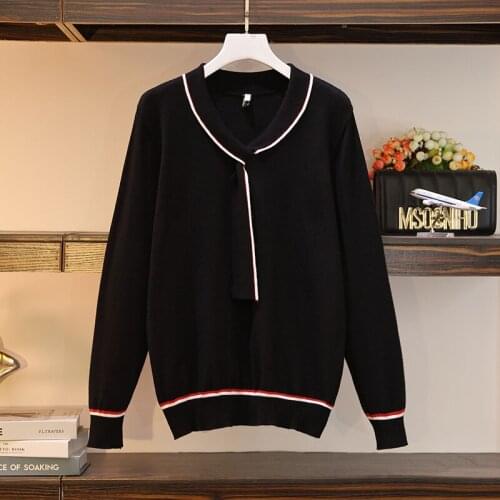 4XL plus size women Sweater Pullovers Sequined Striped Sweater Jumper Outerwear Korean Style Loose Faux Mink Cashmere Sweater