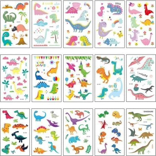 Dinosaurs Tattoo Stickers Children Birthdays Gift Fake Tattoo Kids Tatuajes Body Art Waterproof Temporary Tattoo