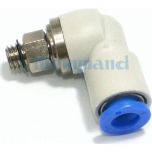 KSL06-M6 Tube 0.D.6mm Connection Thread M6x1 Connectors Joint Elbow Rotary One Touch Fitting KSL
