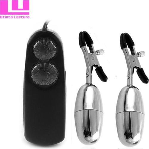 Female Nipple Vibration Massager, Sex Toys Breast Stimulation Metal Vibrators, Vibration Nipple Folder for Women Adult Products