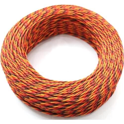 100meter/roll 26AWG 30Cores Twisted servo extension cable JR Futaba Twisted wire cord lead for RC model accessories