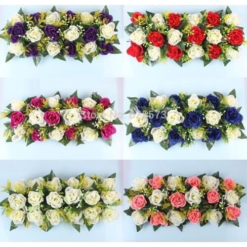 High density wedding decorative flower arch artificial hydrangea road led flowers Wedding arch flower decoration