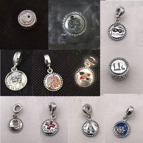 2020 High-quality Fashion Classic S925 1:1 New Orleans Beaded Pendant, Hot Selling Exquisite Charm Original Diy Ladies Jewelry