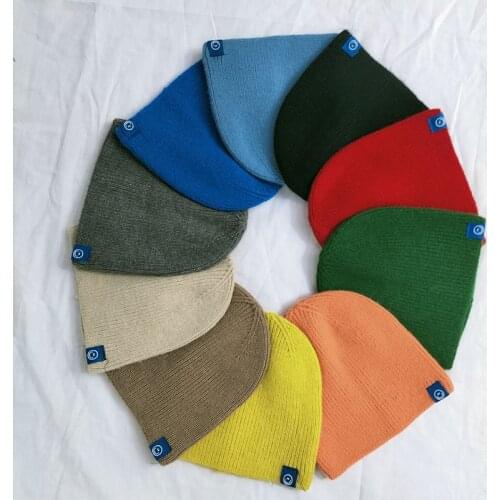 2021 Rabbit Fur Winter Hat for Women Solid Beanie Cashmere Wool Cap Female Knitted Skullies Beanies Warm Soft Knit Hat Bonnet