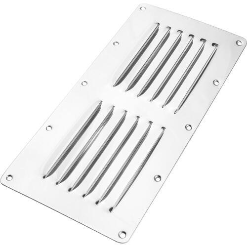 316 Stainless Steel Boat RV Caravan Blower Stamped Air Vent Grill Grille - Rectangular