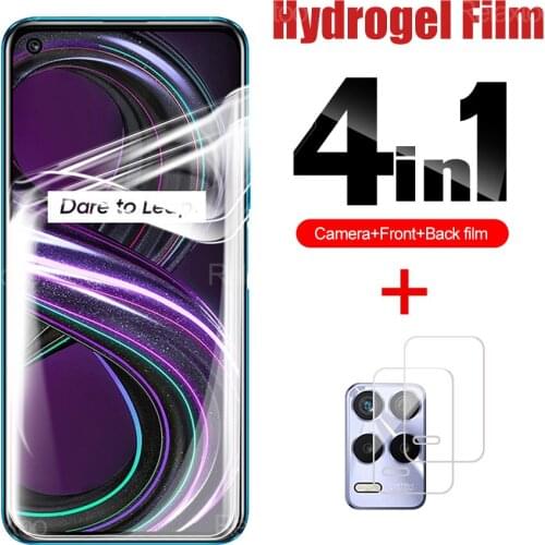 4IN1 Full Cover Hydrogel Film Screen Protection For OPPO Realme 8S 8i Camera Lens Protective Film Realmy 7 8 Pro 4G/5G Not Glass
