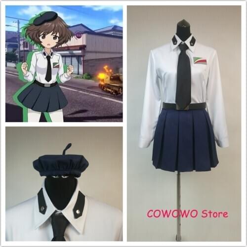 Anime! Girls and Panzer Dream Tank Match Pepperoni Anzio High School Uniform Cosplay Costume Women Daily Suit Free Shipping