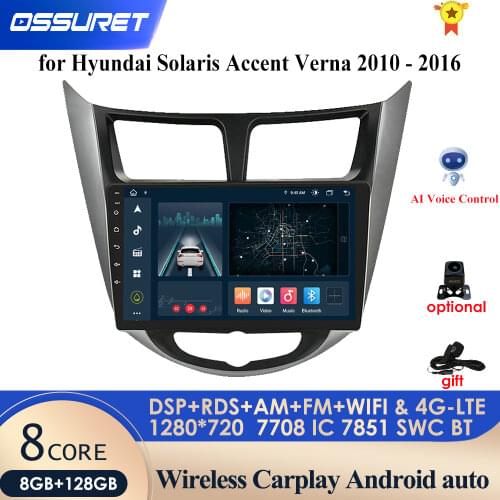 2 din 9 inch Car automotivo Player For Hyundai Solaris Accent Verna autoradio CAR multimedia GPS Navigation Radio Bluetooth Maps