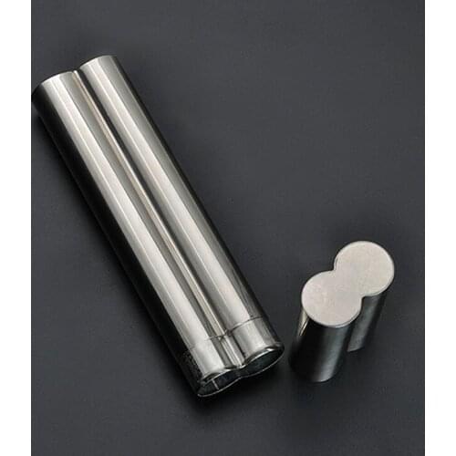 Stainless Steel Travel Cigar Tube/Box Moisturizing Cigars Case Cigar Container Smoking Tool Mens Gift