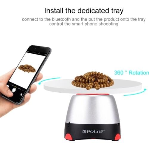PULUZ Mini Electric Panorama Head 360 Lapse Video Degree Rotation Time Lapse Tripod Mount Tray Head for GoPro Camera