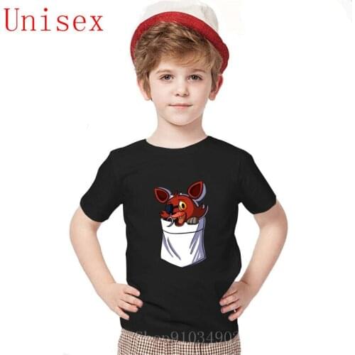 Foxy in my Pocket T-Shirt men Streetwear Little Pocket Fox children clothes boys Foxy tshirt boy Brand Clothes apparel Unique