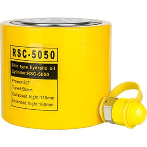50 Ton Short Type Hydraulic Cylinder RSC-5050 Hydraulic Jack Stroke 50mm Need To Be Used with Hydraulic Pumps