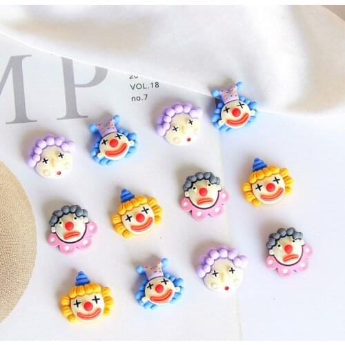 Personality Exaggerated Funny Clown Bubble Hair Retro Doll Earrings DIY Jewelry Earrings Accessories Material Pendant