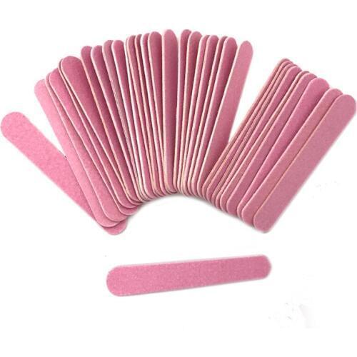 JEARLYU Professional Nail File 100x Orange MiNi Wood Sanding Buffer Files 180/240 Sandpaper limas para manicura Nail Care Tools