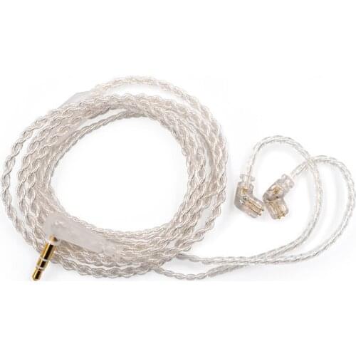 KZ Eerphone Cable Silver Plated Upgrade Cable Headset Standard Gold-plated 0.75 Pin For KZ ZSX ZSTX AS16 EDX ZST ZS3 ZSR ASX VX